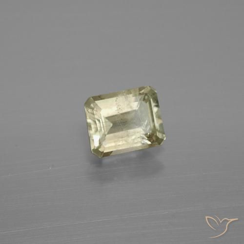 Diásporo con Cambio de Color Amarillo claro natural de 0.88 ct, Corte Octágono / Esmeralda, SI