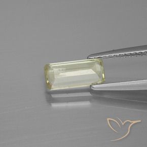 Diásporo con Cambio de Color Amarillo claro natural de 0.97 ct, Corte Octágono / Esmeralda, VS