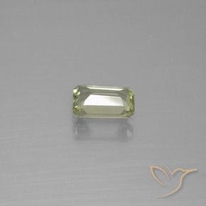 Diásporo con Cambio de Color Amarillo amarronado natural de 0.86 ct, Corte Octágono / Esmeralda, VVS-VS