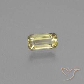 Diásporo con Cambio de Color Verde amarillo natural de 0.95 ct, Corte Octágono / Esmeralda, VS