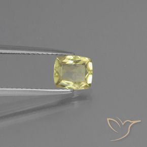 Diásporo con Cambio de Color Verde amarillo natural de 1.09 ct, Forma Cojín, VS