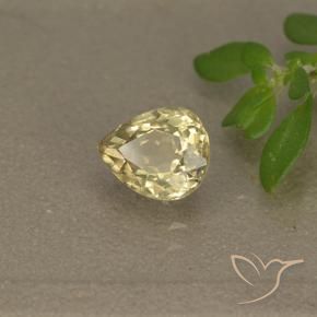Diásporo con Cambio de Color Amarillo claro natural de 1.05 ct, En forma de pera, VS