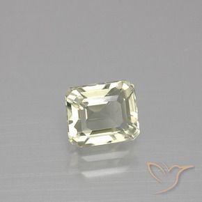 Diásporo con Cambio de Color Verde amarillo claro natural de 1.19 ct, Corte Octágono / Esmeralda, VVS-VS