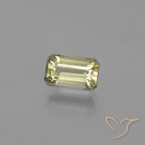 Diásporo con Cambio de Color Amarillo claro natural de 1.25 ct, Corte Octágono / Esmeralda, VS