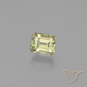 Diásporo con Cambio de Color Amarillo claro natural de 1.11 ct, Corte Octágono / Esmeralda, VS