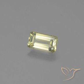 Diásporo con Cambio de Color Amarillo claro natural de 1.62 ct, Corte Octágono / Esmeralda, VVS-VS