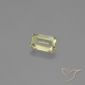 Diásporo con Cambio de Color Amarillo claro natural de 1.07 ct, Corte Octágono / Esmeralda, VS
