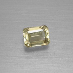 Diásporo con Cambio de Color Amarillo dorado claro natural de 1.11 ct, corte esmeralda, VVS-VS