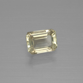 Diásporo con Cambio de Color Amarillo claro natural de 1.28 ct, corte esmeralda, VVS-VS