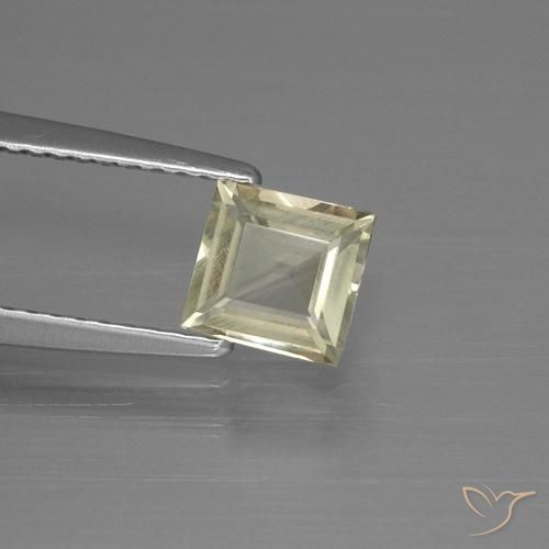 Diásporo con Cambio de Color Amarillo dorado claro natural de 0.91 ct, Cuadrado, VVS-VS