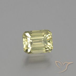 Diásporo con Cambio de Color Amarillo medio natural de 1.21 ct, Corte Octágono / Esmeralda, VS