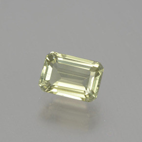 Diásporo con Cambio de Color Amarillo pálido natural de 1.24 ct, corte esmeralda, VS