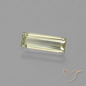 Diásporo con Cambio de Color Amarillo muy claro natural de 1.18 ct, Corte Baguette, VVS
