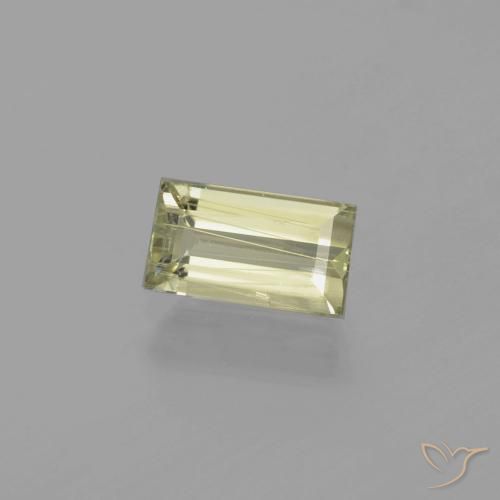 Diásporo con Cambio de Color Amarillo muy claro natural de 1.58 ct, Corte Baguette, VS