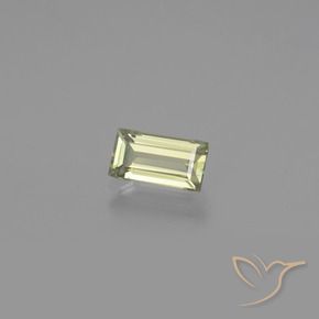 Diásporo con Cambio de Color Amarillo muy claro natural de 1.27 ct, Corte Baguette, VVS
