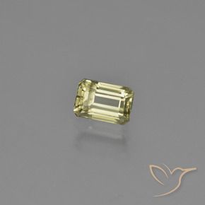 Diásporo con Cambio de Color Amarillo claro natural de 1.21 ct, Corte Octágono / Esmeralda, VVS-VS