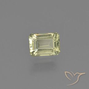 Diásporo con Cambio de Color Verde amarillo natural de 0.91 ct, Corte Octágono / Esmeralda, VVS-VS