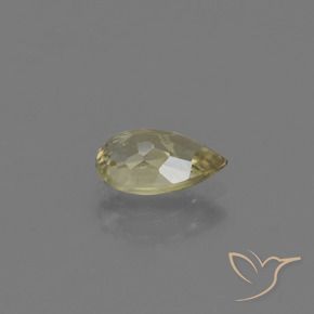 Diásporo con Cambio de Color Amarillo amarronado natural de 0.92 ct, En forma de pera, VS