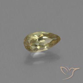 Diásporo con Cambio de Color Amarillo terroso natural de 0.86 ct, En forma de pera, VS-SI