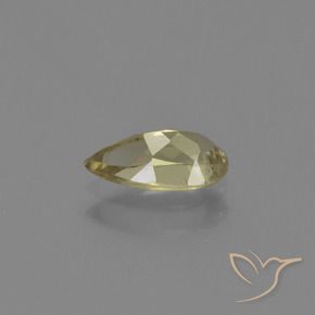 Diásporo con Cambio de Color Amarillo terroso natural de 0.86 ct, En forma de pera, VS-SI