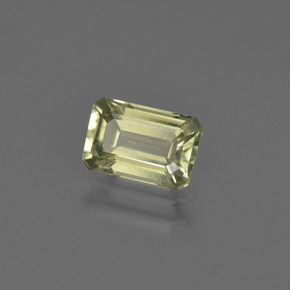Diasporo con cambio de color amarillo natural de 0,97 ct, corte esmeralda, VVS-VS