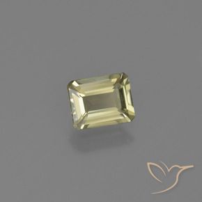 Diásporo con Cambio de Color Amarillo claro natural de 0.65 ct, Corte Octágono / Esmeralda, VS