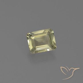 Diásporo con Cambio de Color Amarillo pálido natural de 0.65 ct, Corte Octágono / Esmeralda, VS