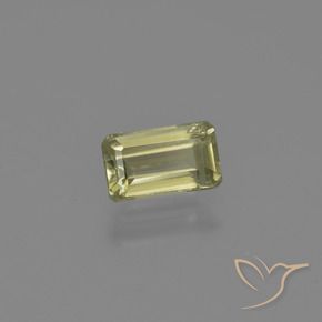 Diásporo con Cambio de Color Verde amarillo natural de 0.70 ct, Corte Octágono / Esmeralda, VS
