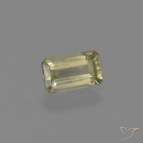 Diásporo con Cambio de Color Amarillo claro natural de 0.80 ct, Corte Octágono / Esmeralda, VS