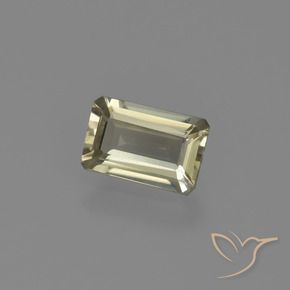 Diasporo con cambio de color amarillo natural de 0,83 ct, corte esmeralda, VVS-VS