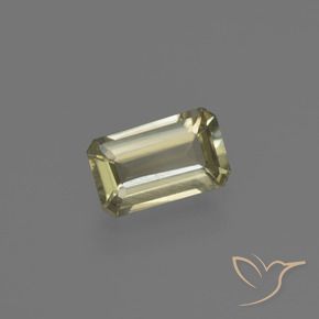 Diásporo con Cambio de Color Amarillo claro natural de 0.81 ct, Corte Octágono / Esmeralda, VS