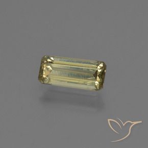 Diásporo con Cambio de Color Amarillo medio natural de 0.91 ct, Corte Octágono / Esmeralda, VS