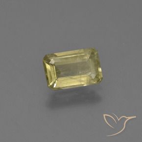 Diásporo con Cambio de Color Amarillo pálido natural de 0.97 ct, Corte Octágono / Esmeralda, VS-SI