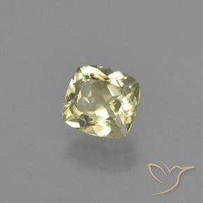 Diásporo con Cambio de Color Amarillo muy claro natural de 0.89 ct, Corte Cojín, VVS-VS