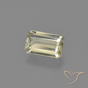 Diásporo con Cambio de Color Amarillo claro natural de 0.76 ct, Corte Octágono / Esmeralda, VS