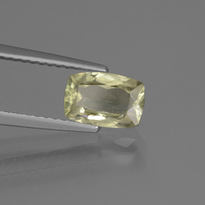 Diasporo con cambio de color amarillo natural de 1,09 ct, corte cojín, VS-SI