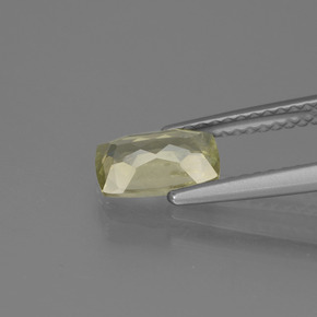 Diasporo con cambio de color amarillo natural de 1,09 ct, corte cojín, VS-SI