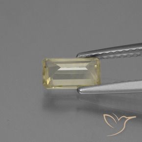 Diásporo con Cambio de Color Amarillo muy pálido natural de 0.80 ct, Corte Octágono / Esmeralda, VS