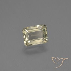 Diásporo con Cambio de Color Amarillo claro natural de 0.80 ct, Corte Octágono / Esmeralda, VS