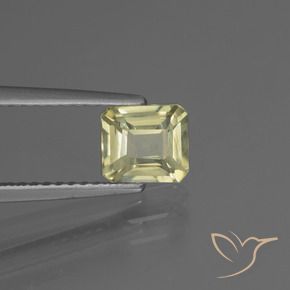 Diásporo con Cambio de Color Amarillo muy claro natural de 0.99 ct, Corte Octágono / Esmeralda, VS