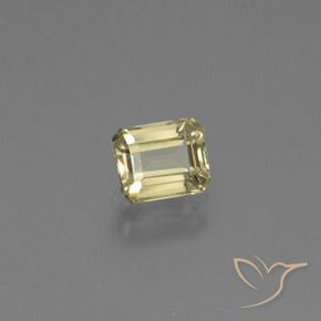 Diásporo con Cambio de Color Amarillo pálido natural de 0.87 ct, Corte Octágono / Esmeralda, VS