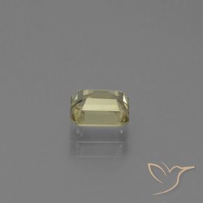 Diásporo con Cambio de Color Amarillo pálido natural de 0.87 ct, Corte Octágono / Esmeralda, VS
