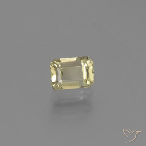Diásporo con Cambio de Color Amarillo pálido natural de 0.96 ct, Corte Octágono / Esmeralda, VVS-VS