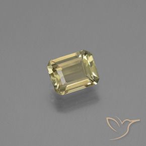 Diásporo con Cambio de Color Amarillo pálido natural de 0.95 ct, Corte Octágono / Esmeralda, VVS-VS