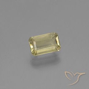 Diásporo con Cambio de Color Amarillo claro natural de 0.97 ct, Corte Octágono / Esmeralda, VS