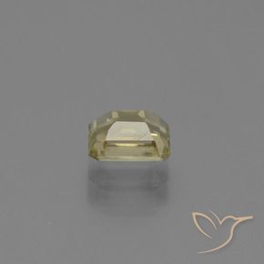 Diasporo con cambio de color amarillo natural de 1,19 ct, corte esmeralda, VS
