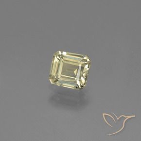 Diásporo con Cambio de Color Amarillo dorado claro natural de 0.85 ct, corte esmeralda, VVS-VS