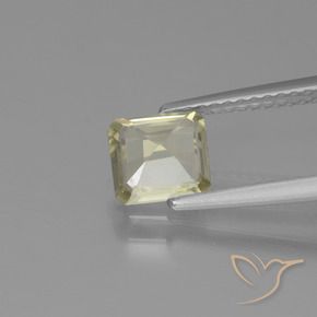 Diásporo con Cambio de Color Amarillo muy claro natural de 1.03 ct, Corte Octágono / Esmeralda, VVS-VS