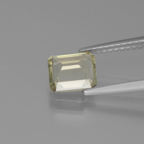 Diasporo con cambio de color amarillo natural de 1,15 ct, corte esmeralda, VVS-VS