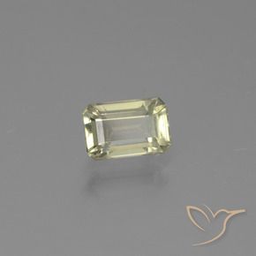 Diásporo con Cambio de Color Amarillo muy pálido natural de 0.98 ct, Corte Octágono / Esmeralda, VVS-VS